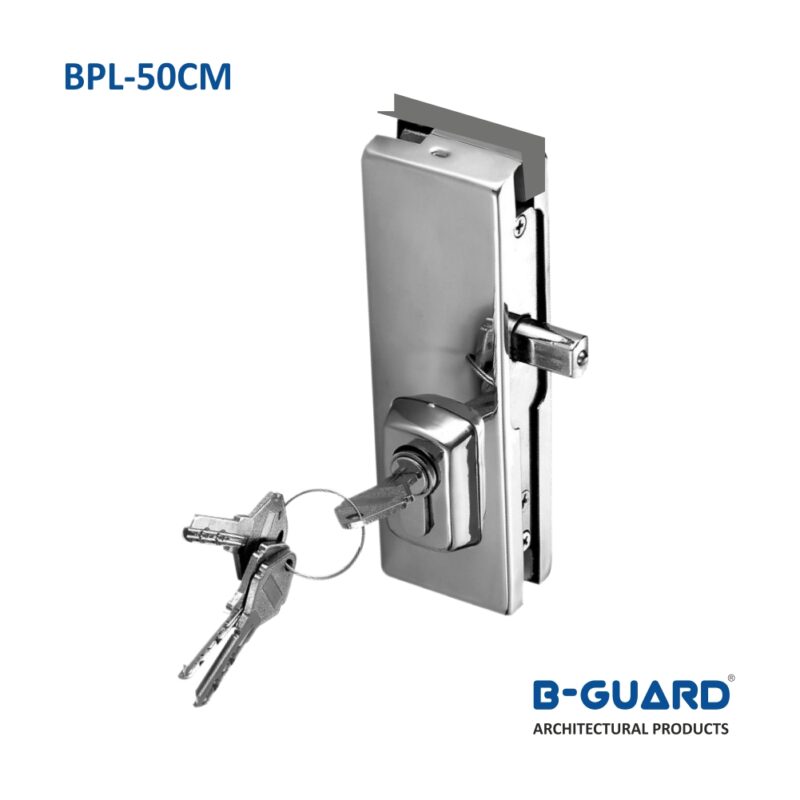 Center Patch Lock To Secure Swing Door With Mirror Finish(BPL-50CM)