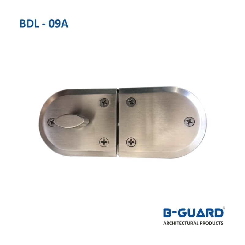 Door Lock For Glass To Glass One Side Key One Side Knob With Strike Box With Satin Finish (BDL-09A)