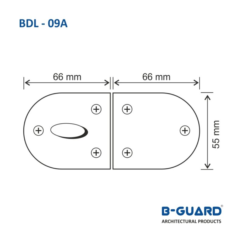 Door Lock For Glass To Glass One Side Key One Side Knob With Strike Box With Satin Finish (BDL-09A) - Image 2