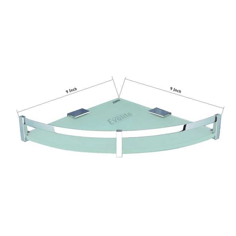 6mm Clear Frosted Toughened Corner Glass Shelves (9x9)(EGS-P099) - Image 3