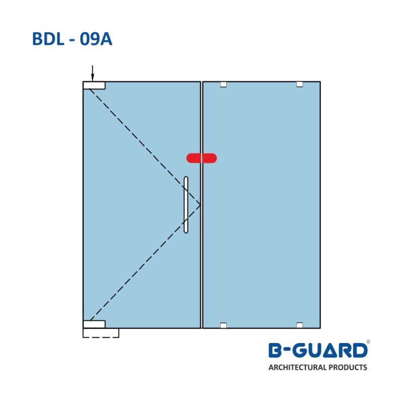 Door Lock For Glass To Glass One Side Key One Side Knob With Strike Box With Satin Finish (BDL-09A) - Image 4