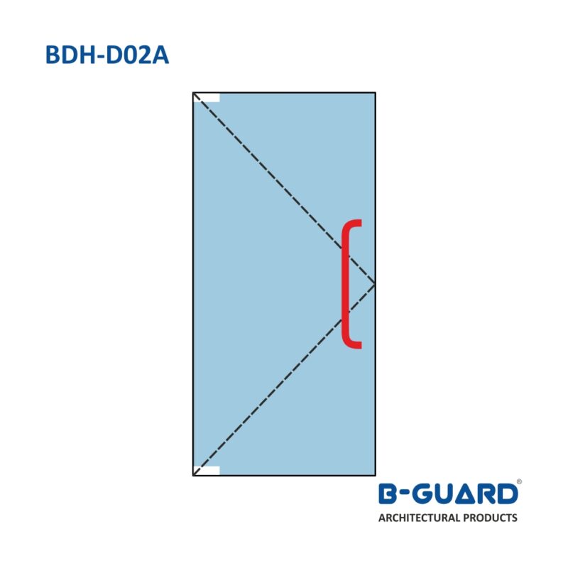 Handle D-Type For Glass Door With Satin Finish(BDH-D02A) - Image 3