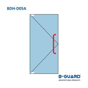 Handle D-Type For Glass Door With Satin Finish(BDH-D05A)