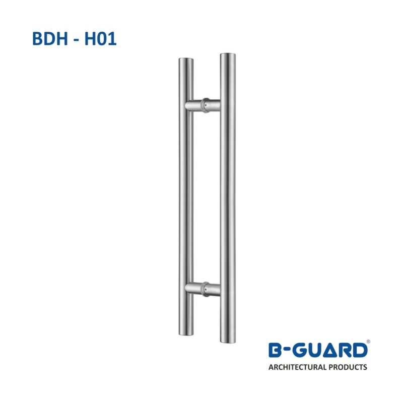 Handle H-Type For Glass Door  With Mirror Finish(BDH-H01)