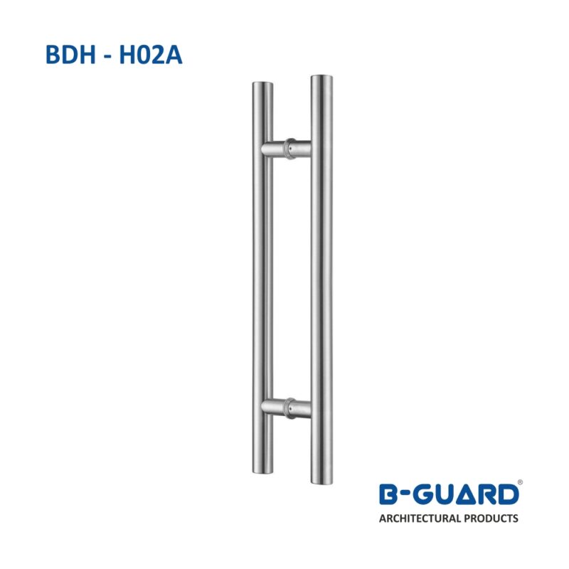 Handle H-Type For Glass Door With Satin Finish(BDH-H02A)