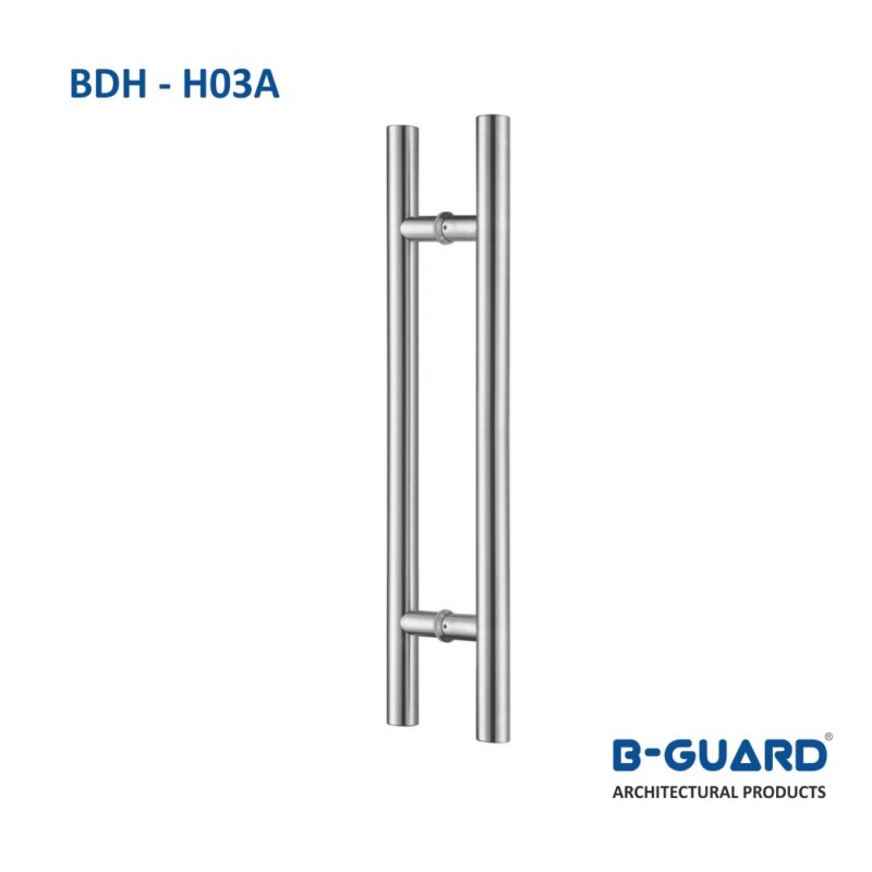 Handle H-Type For Glass Door With Mirror Finish(BDH-H03A)