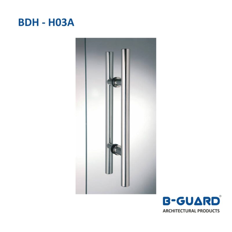 Handle H-Type For Glass Door With Satin Finish(BDH-H05A) - Image 4