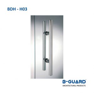 Handle H-Type For Glass Door With Satin Finish(BDH-H03)