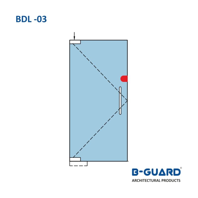 Door Lock For Glass To Wall One Side Key One Side Knob With Strike Plate With Satin Finish(BDL-03) - Image 3