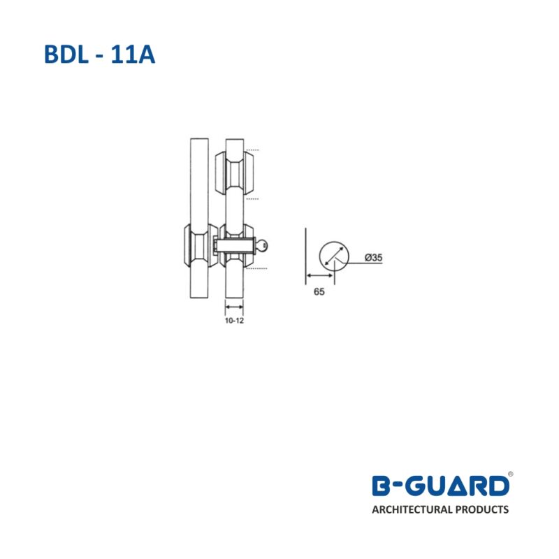 Sliding Glass Door Lock For Glass to Glass(BDL-11A) - Image 4