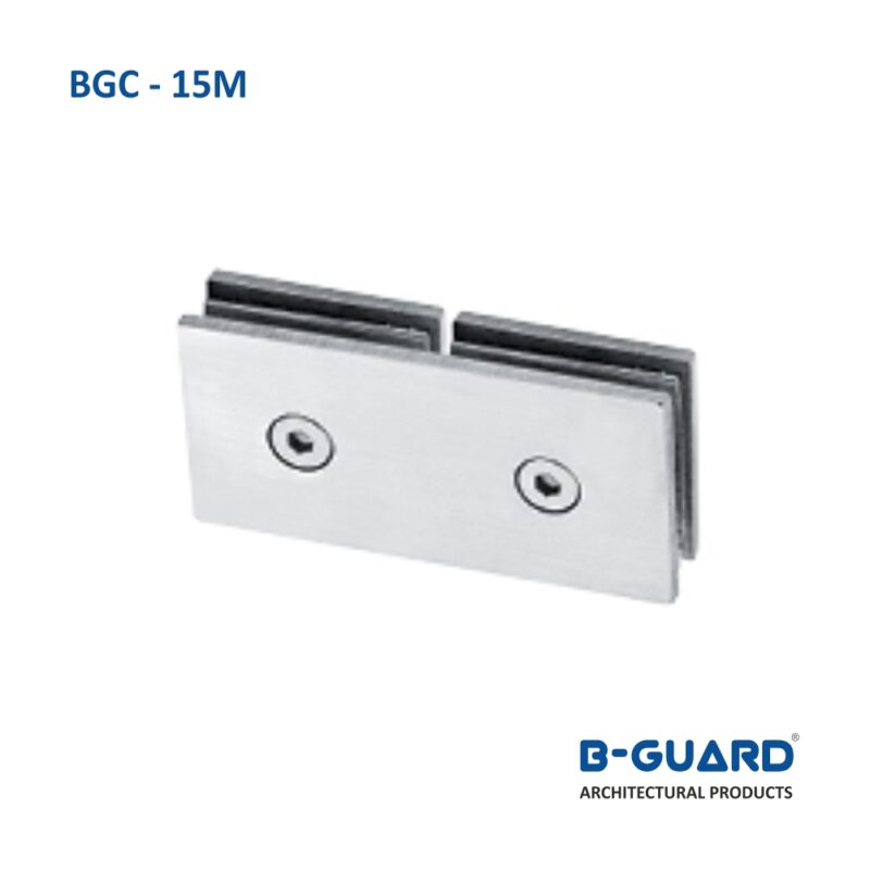 Connector To Join Glass To Glass Panel At 180° Thickness 4mm With Mirror Finish(BGC-15M)