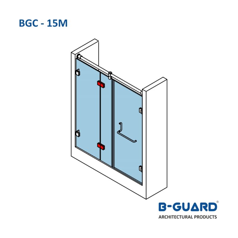 Connector To Join Glass To Glass Panel At 180° Thickness 4mm With Mirror Finish(BGC-15M) - Image 3