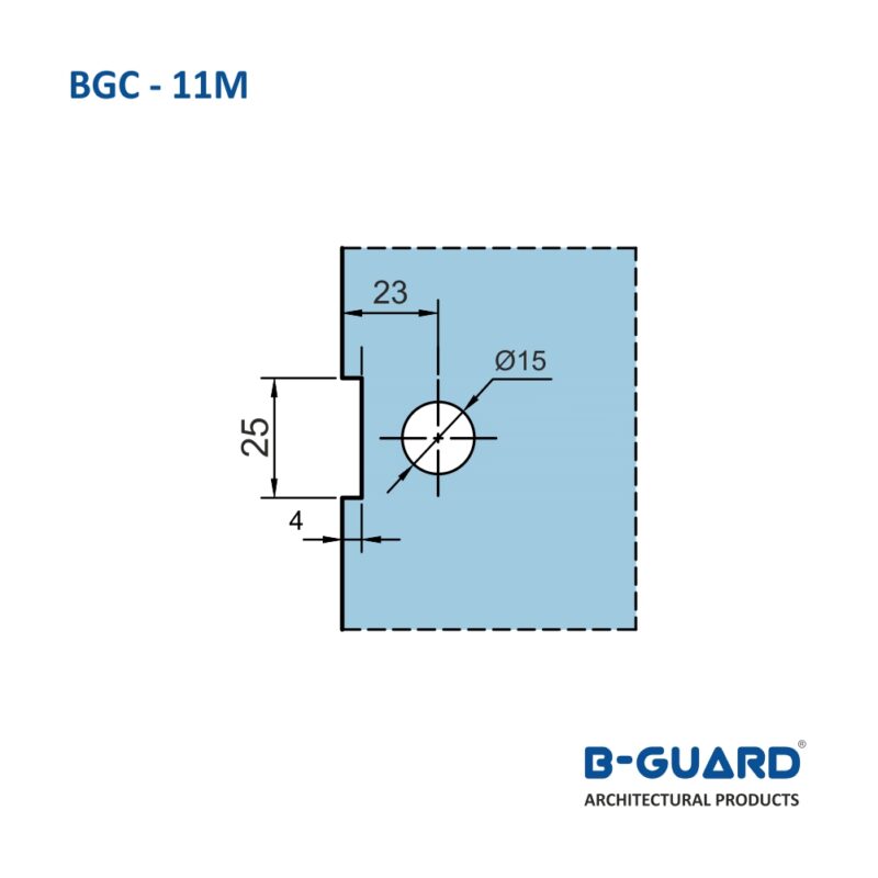 Connector To Join Glass Panel To Wall Or Floor Thickness 4mm With Mirror Finish(BGC-11M) - Image 2