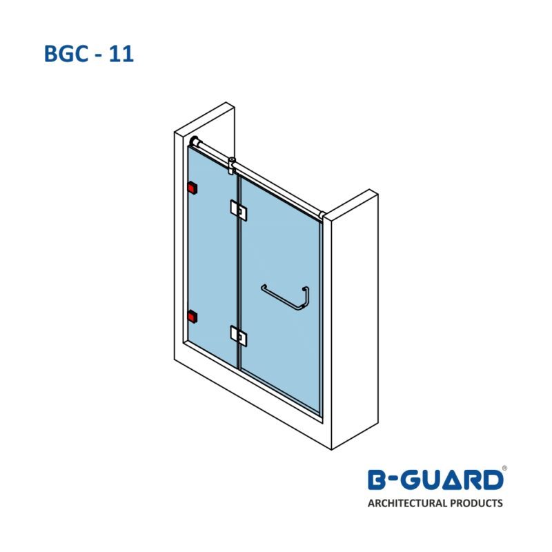 Connector To Join Glass Panel To Wall Or Floor Thickness 4mm With Satin Finish(BGC-11) - Image 3