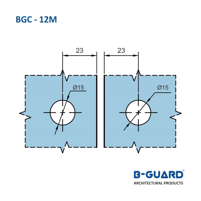 Connector To Join Glass To Glass Panel At 135° Thickness 4mm With Mirror Finish(BGC-12M) - Image 2