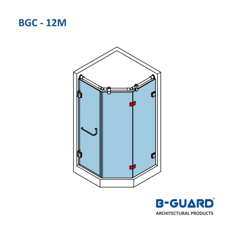 Connector To Join Glass To Glass Panel At 135° Thickness 4mm With Mirror Finish(BGC-12M) - Image 3