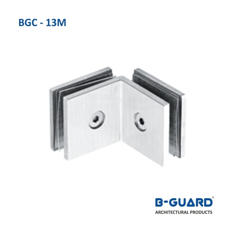 Connector To Join Glass To Glass Panel At 90°Thickness 4mm With Mirror Finish (BGC-13M)