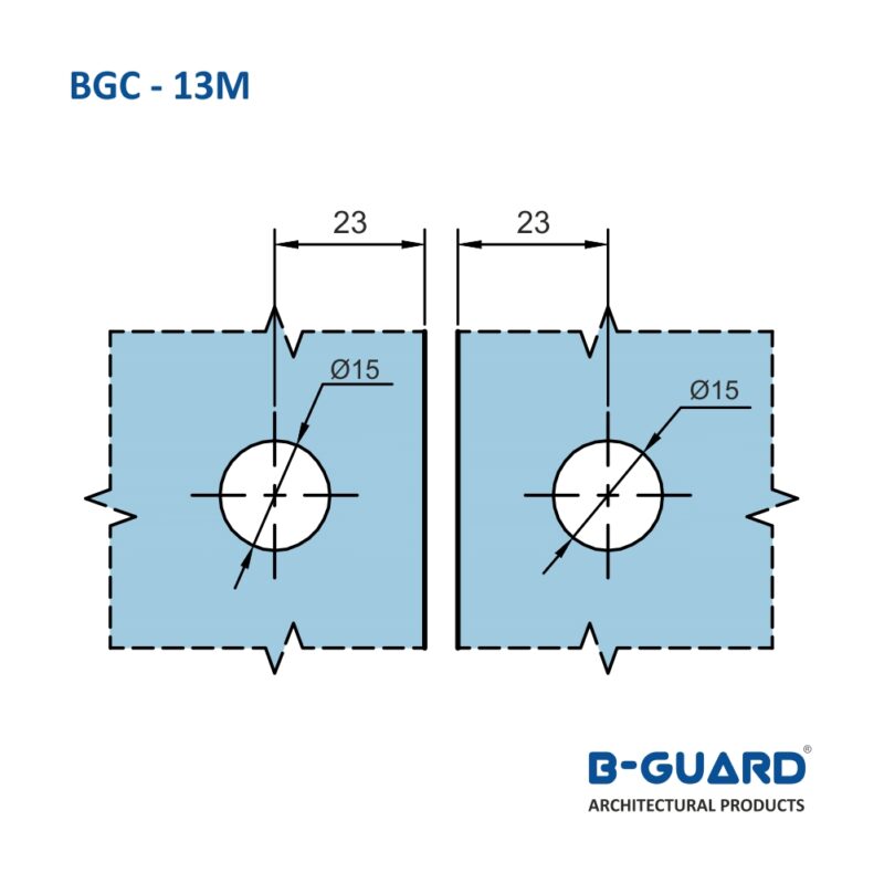 Connector To Join Glass To Glass Panel At 90°Thickness 4mm With Mirror Finish (BGC-13M) - Image 2
