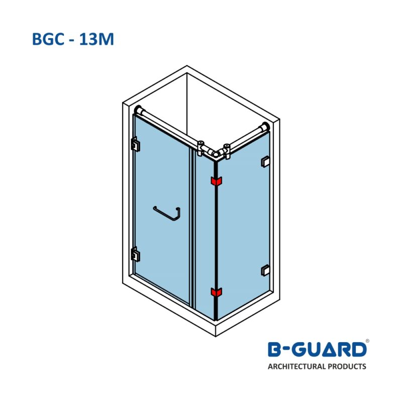 Connector To Join Glass To Glass Panel At 90°Thickness 4mm With Mirror Finish (BGC-13M) - Image 3