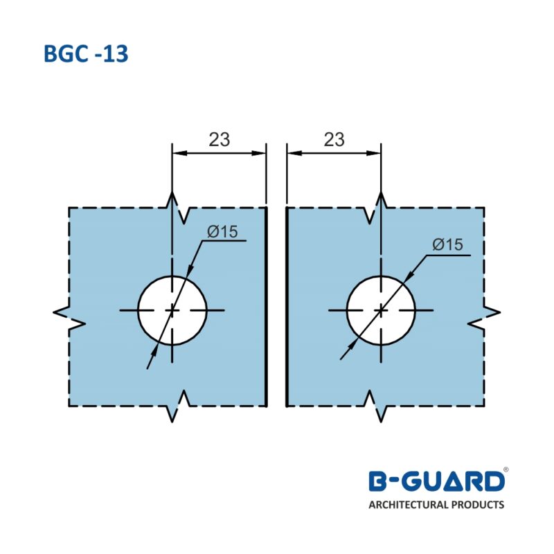 Connector To Join Glass To Glass Panel At 90° Thickness 4mm With Satin Finish(BGC-13) - Image 2