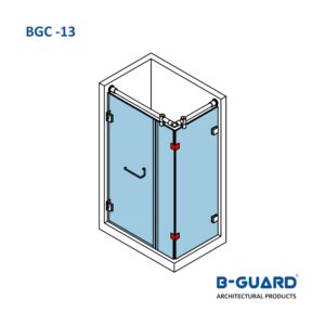 Connector To Join Glass To Glass Panel At 90° Thickness 4mm With Satin Finish(BGC-13) - Image 3