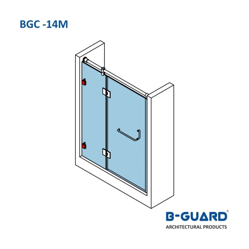 Connector To Join Wall To Glass Panel At 90° Thickness 4mm With Mirror Finish(BGC-14M) - Image 3