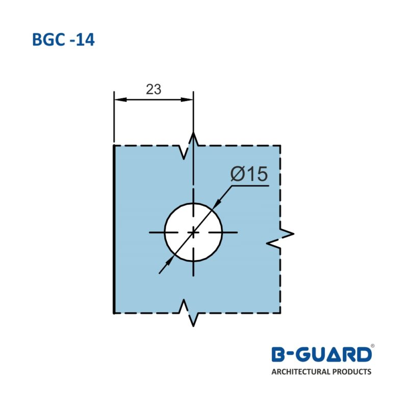 Connector To Join Wall To Glass Panel At 90° Thickness 4mm With Satin Finish(BGC-14) - Image 2