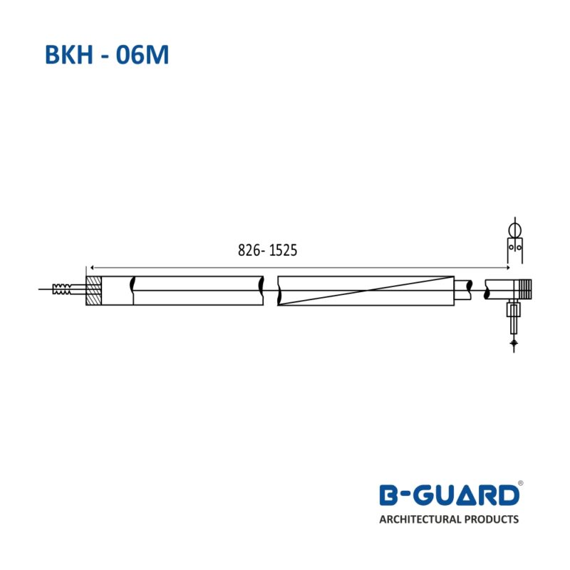 Reinforcing Bar To Join Supporting Glass To Wall With Mirror Finish(BKH-06M) - Image 2