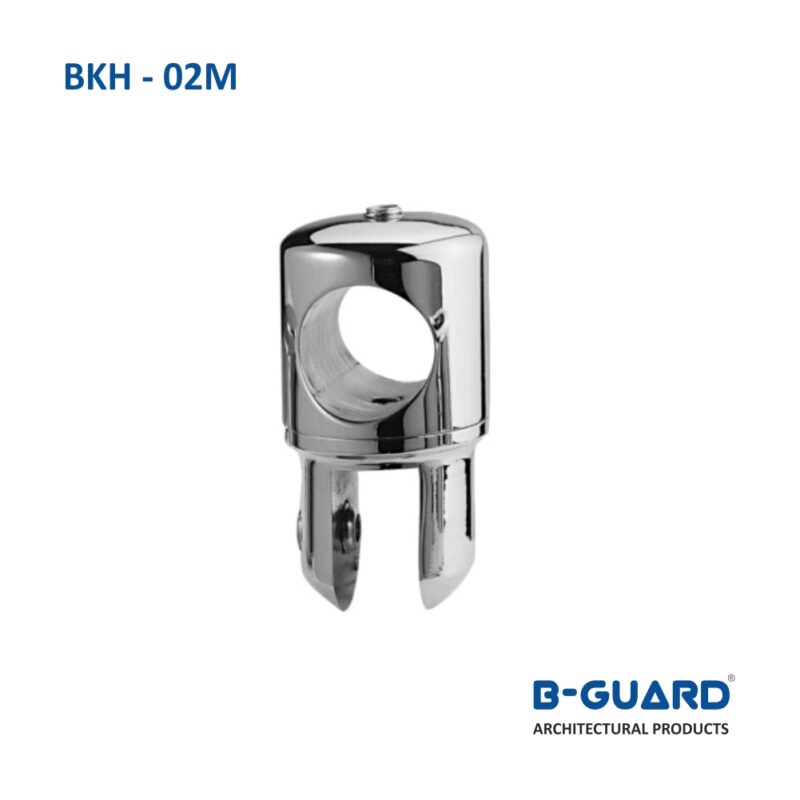 Connector To Join Supporting Pipe And Glass Panel With Mirror Finish (BKH-02M)