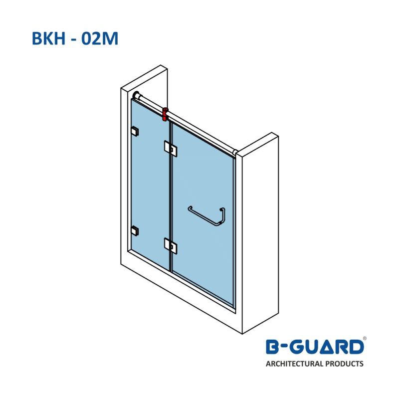 Connector To Join Supporting Pipe And Glass Panel With Mirror Finish (BKH-02M) - Image 3