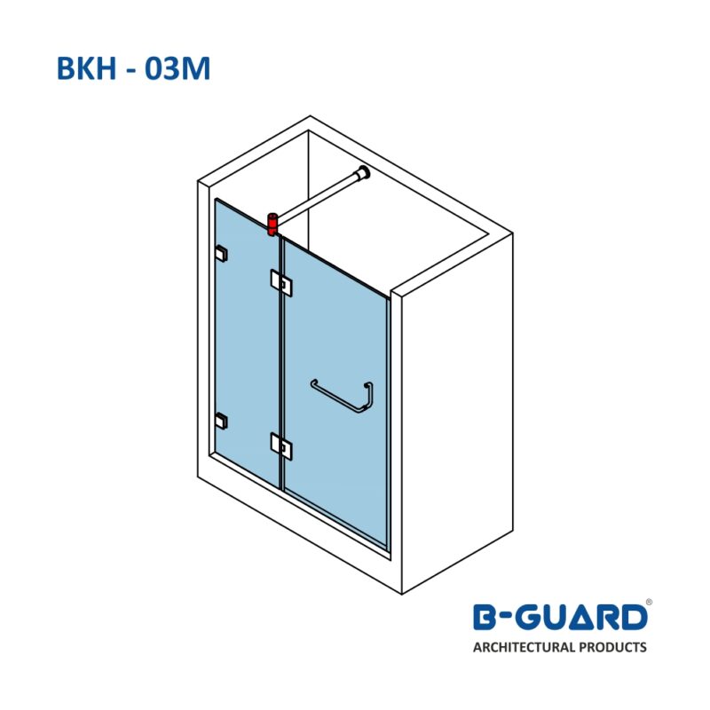 Connector To Join Supporting Pipe On End And Glass Panel With Satin Finish(BKH-03M) - Image 3