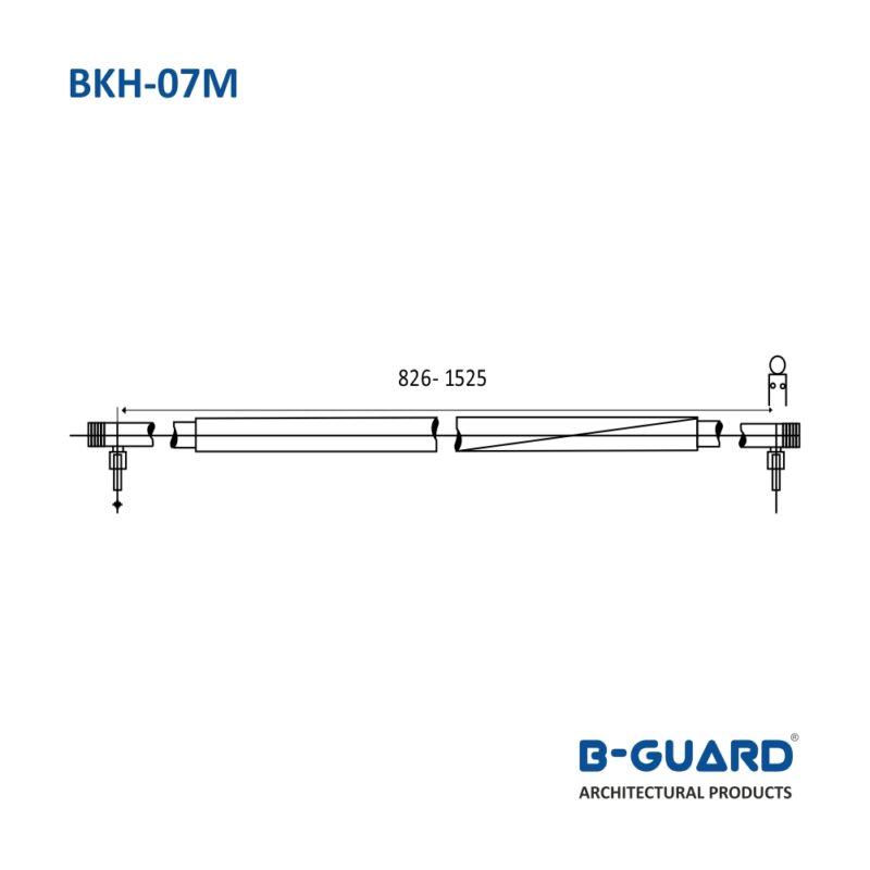 Reinforcing Bar To Join Supporting Glass To Glass With Mirror Finish (BKH-07M) - Image 2