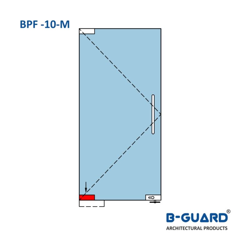 Bottom Patch For Glass Door With Mirror Finish(BPF-10M) - Image 3