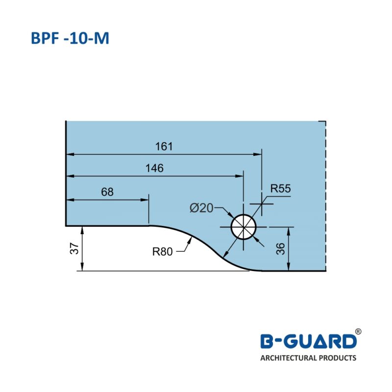Bottom Patch For Glass Door With Mirror Finish(BPF-10M) - Image 4