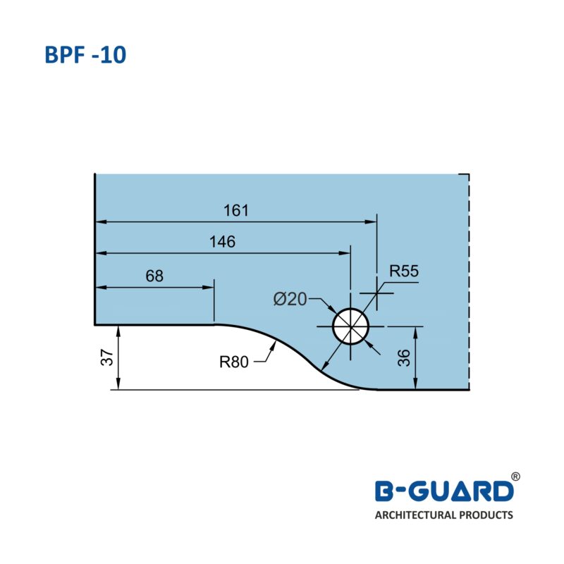 Bottom Patch For Glass Door With Satin Finish(BSF-10) - Image 4