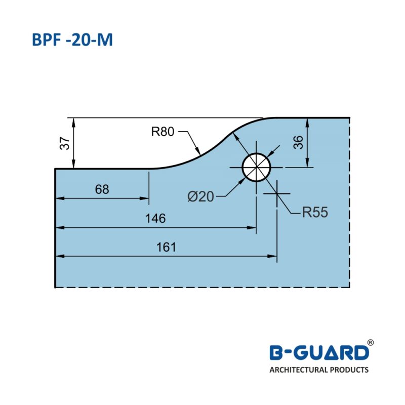 Top Patch  For Glass Door With Mirror Finish (BPF-20M) - Image 3