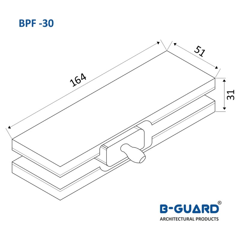 Corner Door Patch To Secure Over Panel With The Side Wall With Satin Finish(BPF-30) - Image 2