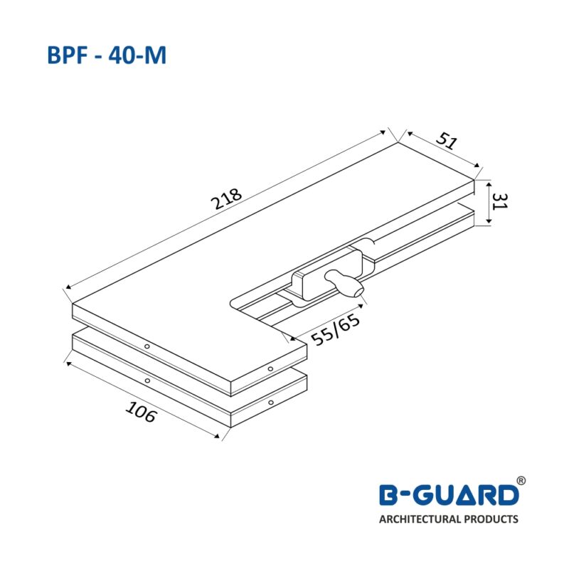 Door Patch To Connect Over Panel With Side Panel With Mirror Finish(BPF-40M) - Image 2