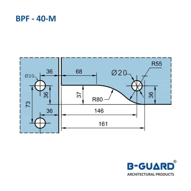 Door Patch To Connect Over Panel With Side Panel With Mirror Finish(BPF-40M) - Image 4