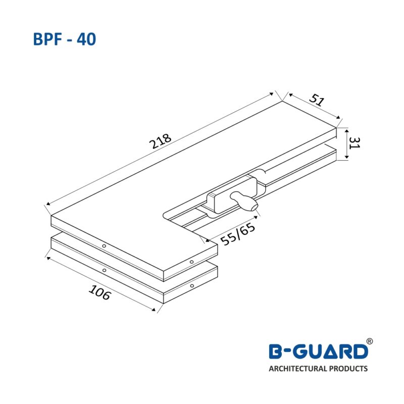 Door Patch To Connect Over Panel With Side Panel With Satin Finish(BPF-40) - Image 2