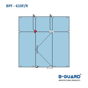 Corner Patch To Connect 2 Glass Panels With Fin Left / Right With Satin Finish(BPF-610F R)