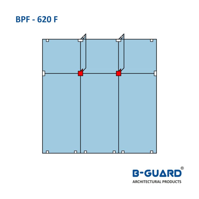 Patch To Fix 4 Glass Panels With Fin With Satin Finish(BPF-620F) - Image 3