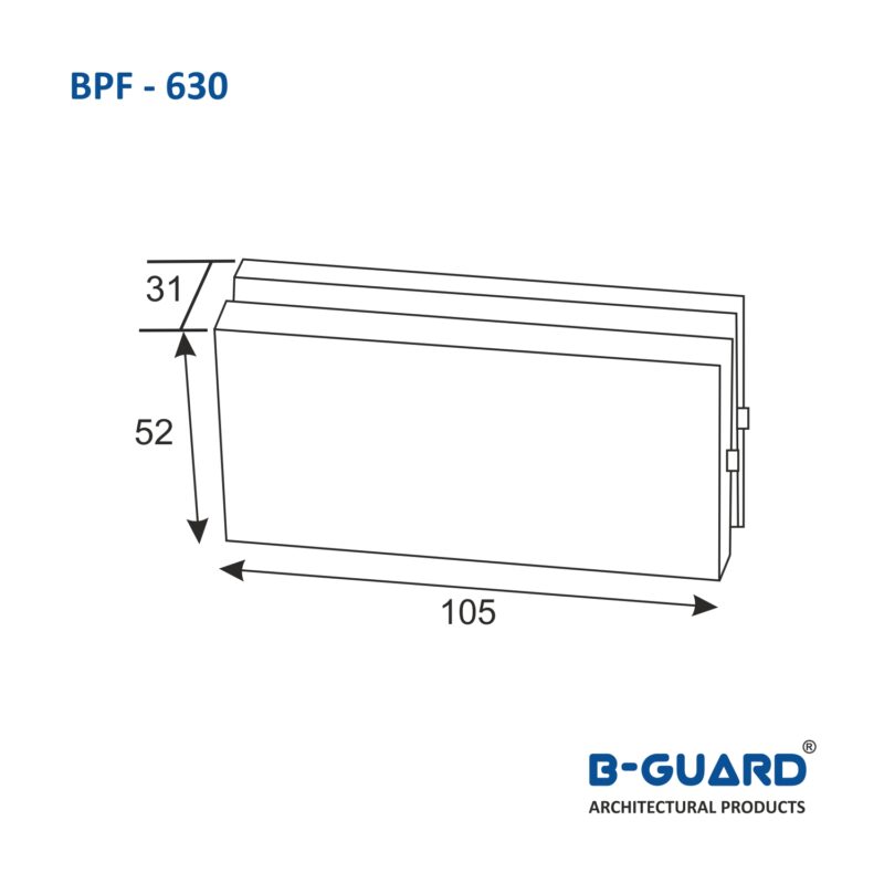 Patch To Fix 2 Glass Panels With Satin Finish(BPF-630) - Image 2
