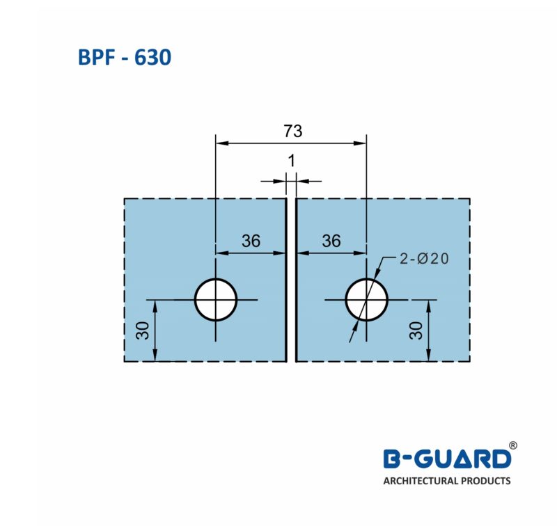 Patch To Fix 2 Glass Panels With Satin Finish(BPF-630) - Image 3