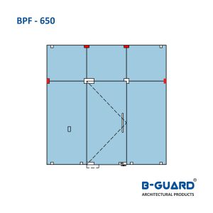 Glass To Glass Connecting With Wall With Satin Finish(BPF-650)