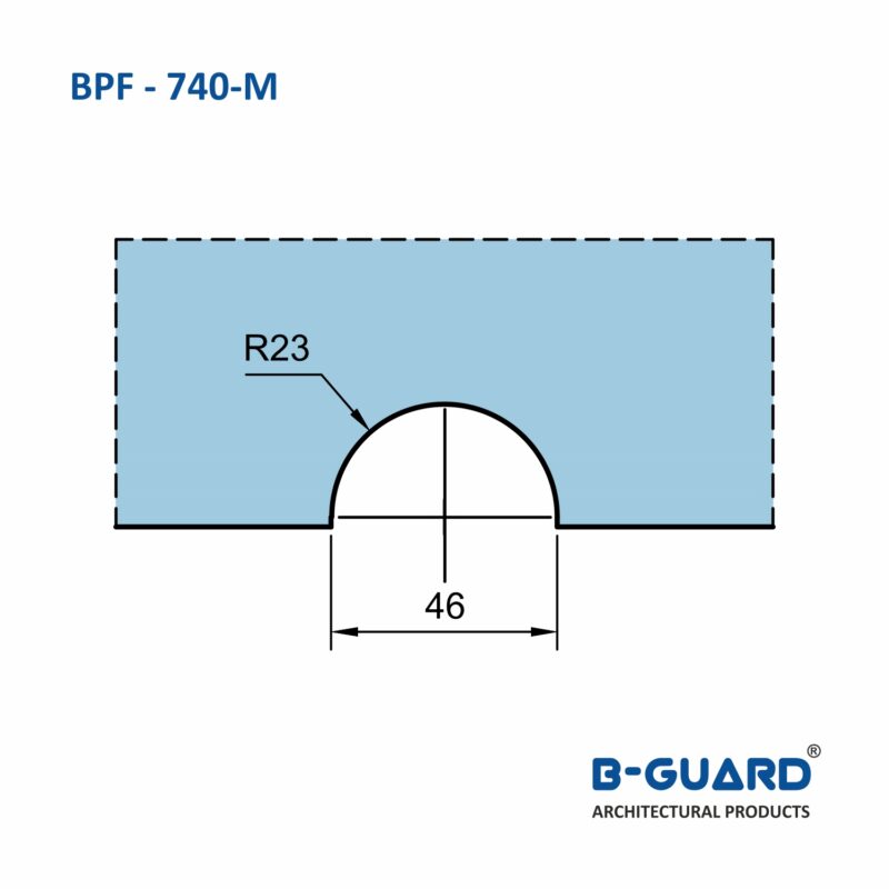 Wall To Fix Glass Connector With Mirror Finish(BPF-740M) - Image 3