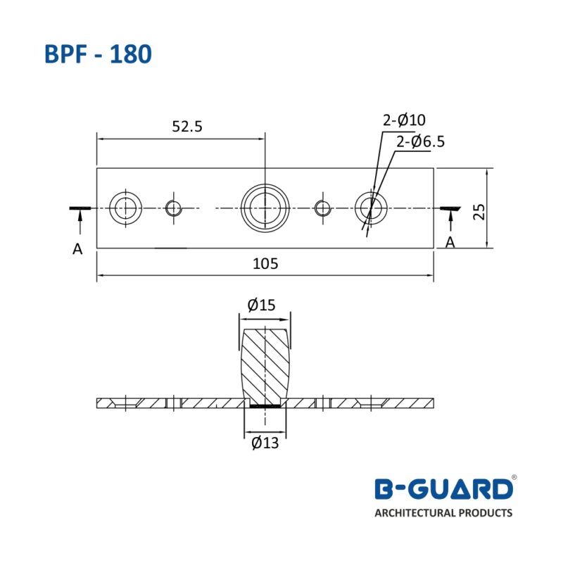 Top Pivot For Glass Door(BPF-180) - Image 2