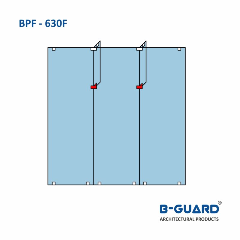 Patch To Fix 2 Glass Panels With Fin With Satin Finish(BPF-630F) - Image 3