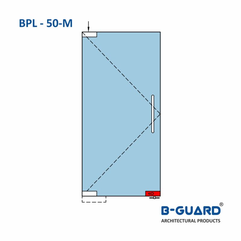 Corner Patch Lock To Secure Swing Door With Mirror Finish (BPL-50M) - Image 4