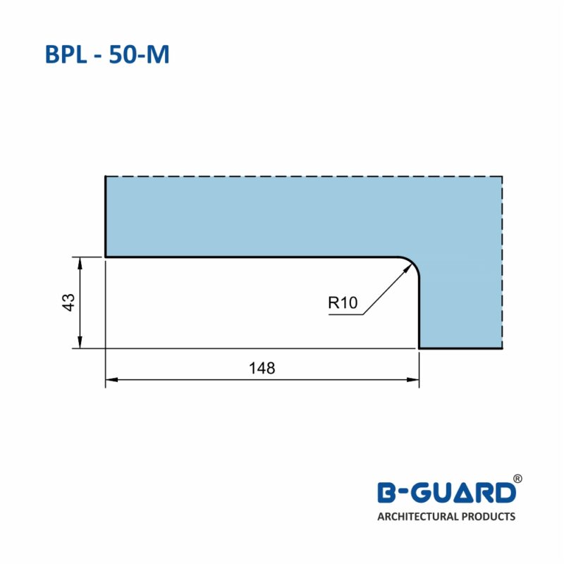 Corner Patch Lock To Secure Swing Door With Mirror Finish (BPL-50M) - Image 3